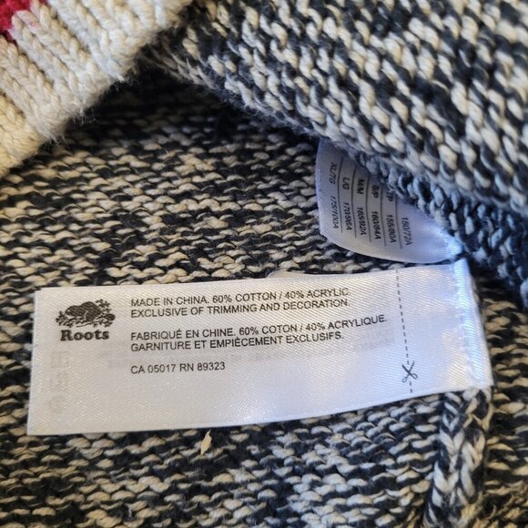 ROOTS | Cotton Cabin V Neck Long Sleeve Sweater | Sz. XS - Picture 4 of 5